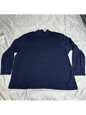 Men's Saddlebred Navy Long Sleeve Mock Neck Tee XXL